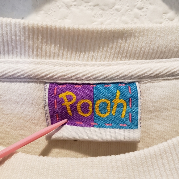 Vintage Disney's Winnie the Pooh Embroidered Sweatshirt Men's sz L Gray - Picture 3 of 6